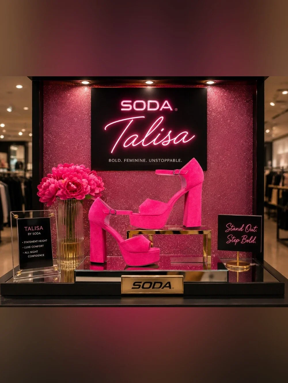 SODA “Talisa” Hot Pink Platform Heels – Women’s Size 10 – New in Box